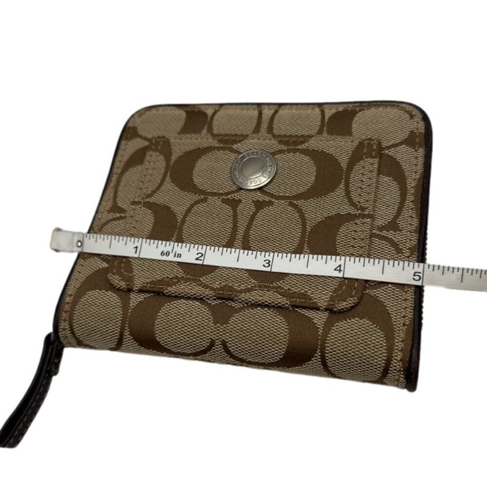y2k COACH Brown Signature Canvas Med Wallet - Picture 8 of 9